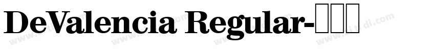 DeValencia Regular字体转换